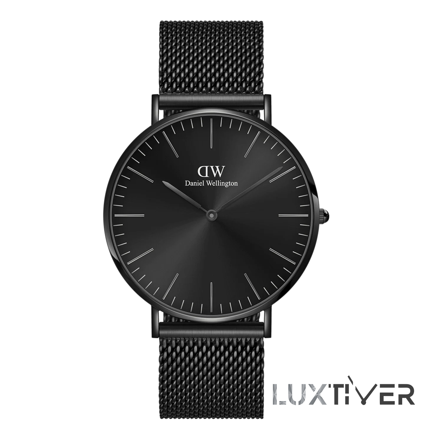 ساعت دنیل ولینگتون مردانه بند حصیری تمام مشکیLU-DW-1141