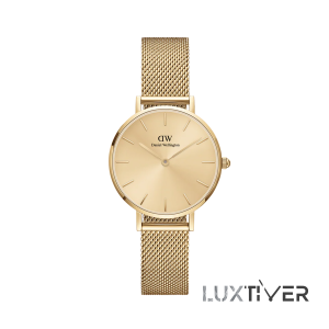ساعت دنیل ولینگتون زنانه حصیری طلایی  LU-DW-1116