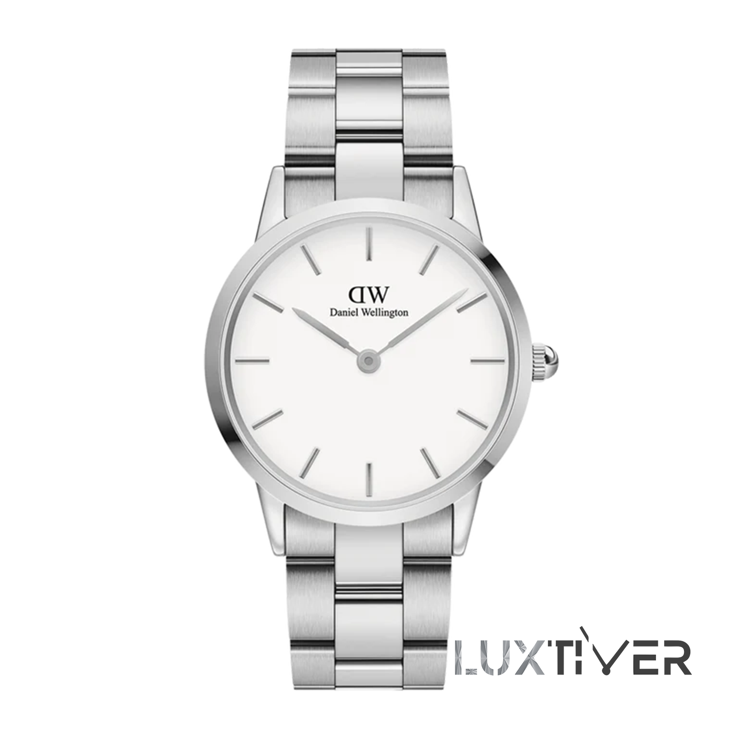 ساعت دنیل ولینگتون زنانه نقره ای صفحه سفید متوسط LU-DW-1191