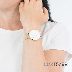 ساعت دنیل ولینگتون  زنانه بند استیل صفحه سفید LU-DW-1151