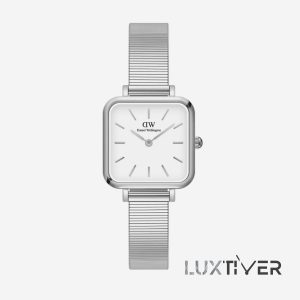 ساعت دنیل ولینگتون زنانه مربعی سیلور سفید LU-DW-1197