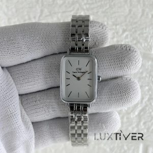 ساعت دنیل ولینگتون زنانه مستطیلی تمام نقره ای LU-DW-2105-L