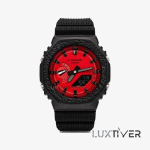 جی شاک GM-2100 مردانه مشکی صفحه قرمز LU-GSH-1524