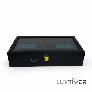 باکس ساعت مچی و عینک چندتایی مشکی طوسی Watches-Box-8-0121